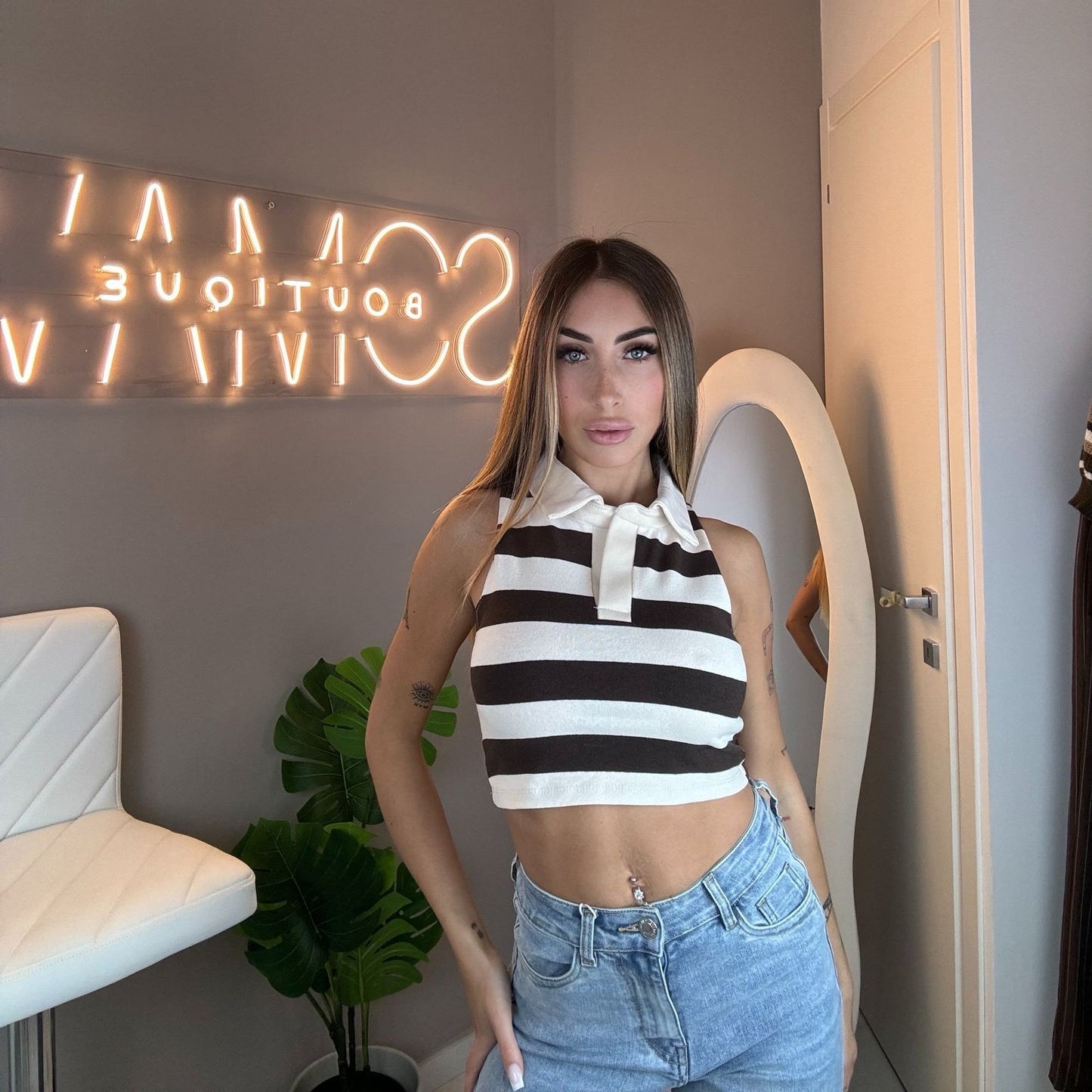 STRIPED POLO